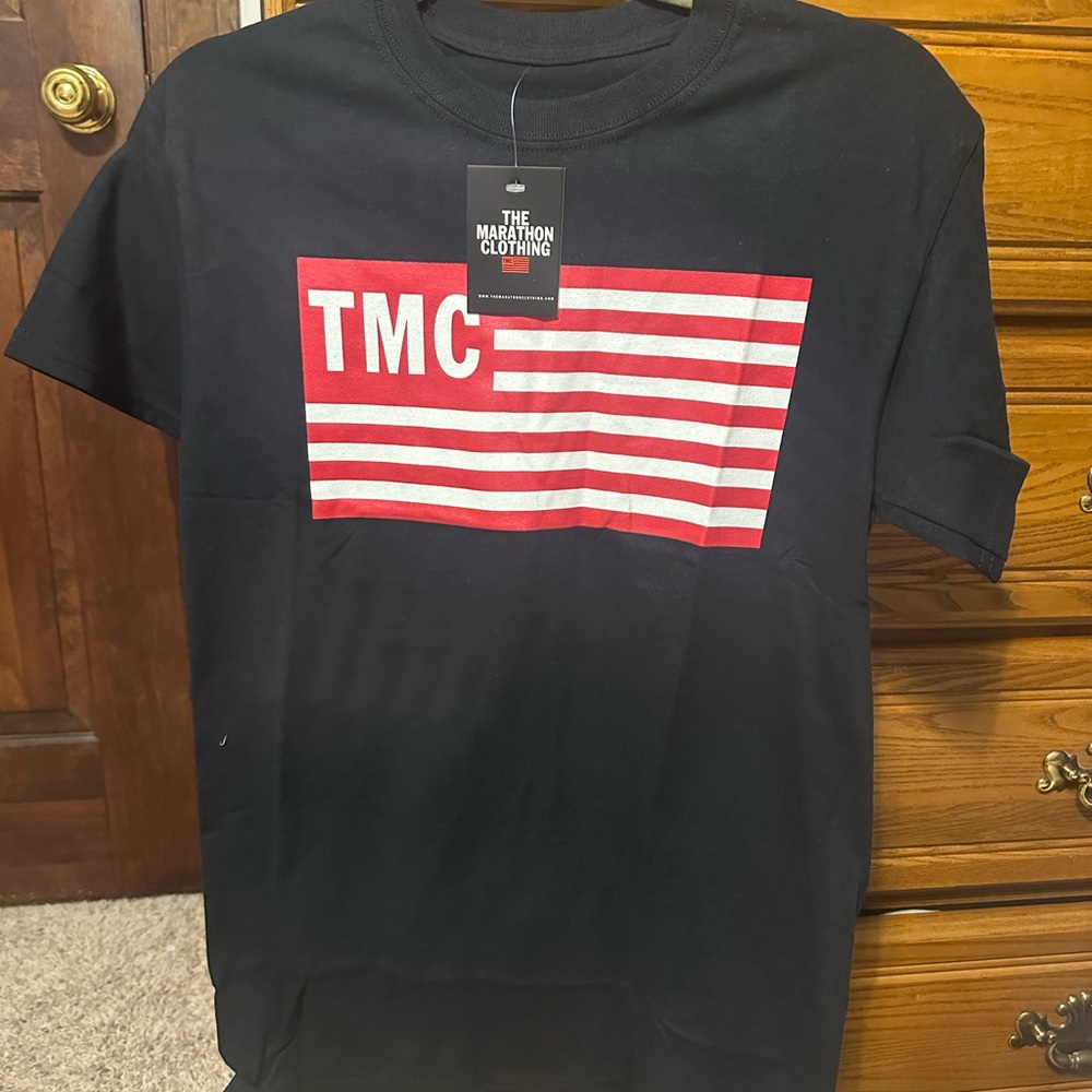 The Marathon Clothing Black Tee with Red Graphic